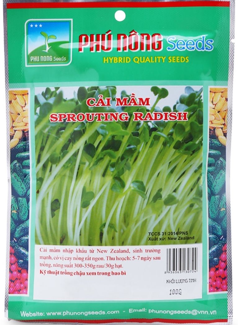 [HCM]Hạt giống cải mầm - Sprouting radish gói 30gr
