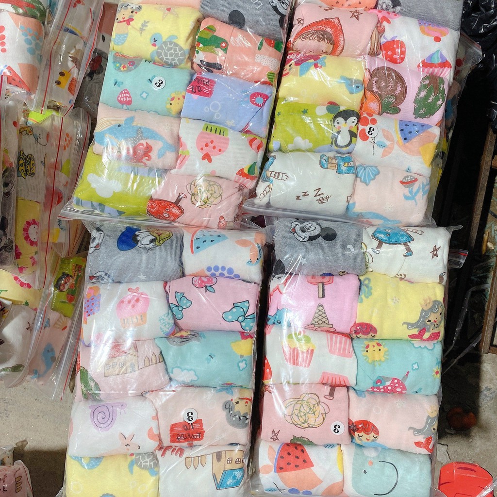 Quần đùi cotton cho bé trai,gái thoáng mát mặc hè (6-16kg)