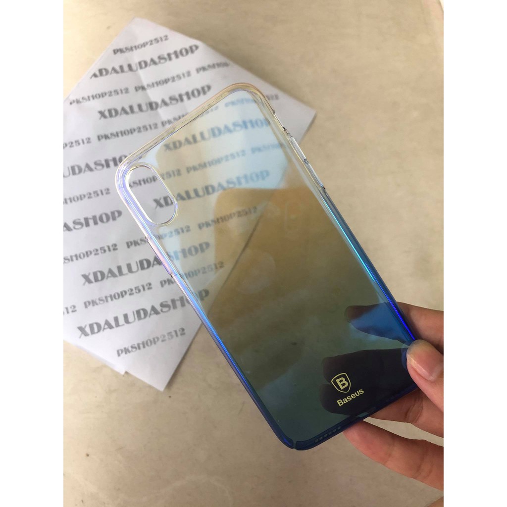 Ốp Lưng Màu Nhựa Cứng iPhone X iPhone 10 Hiệu Baseus Glaze