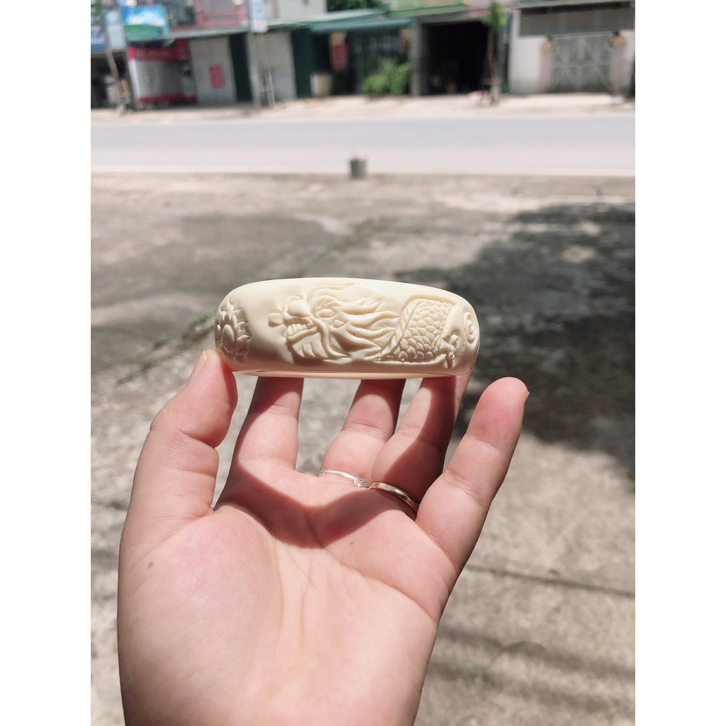 Vòng tay xương mỹ nghệ trạm khắc song long