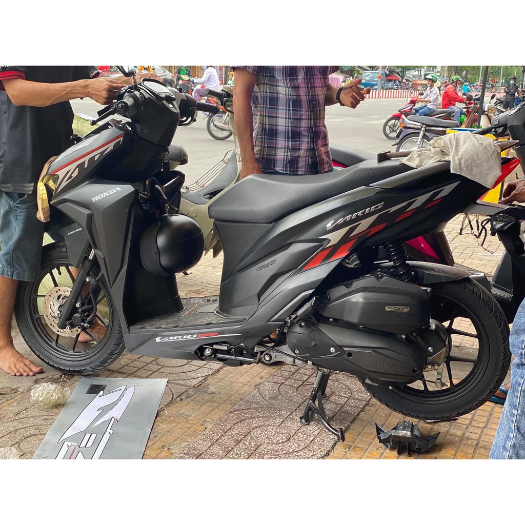 Tem rời Vario đen nhám đỏ trắng (X) - mẫu mã đa dạng - chi tiết sắc nét - nhận làm Tem rời theo yêu cầu