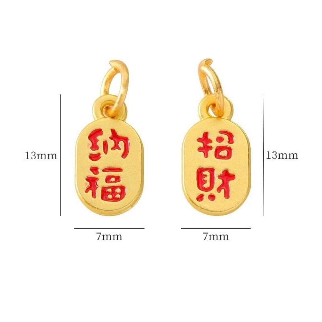 Mặt dây treo may mắn | Phụ kiện trang trí len (kèm khoen)