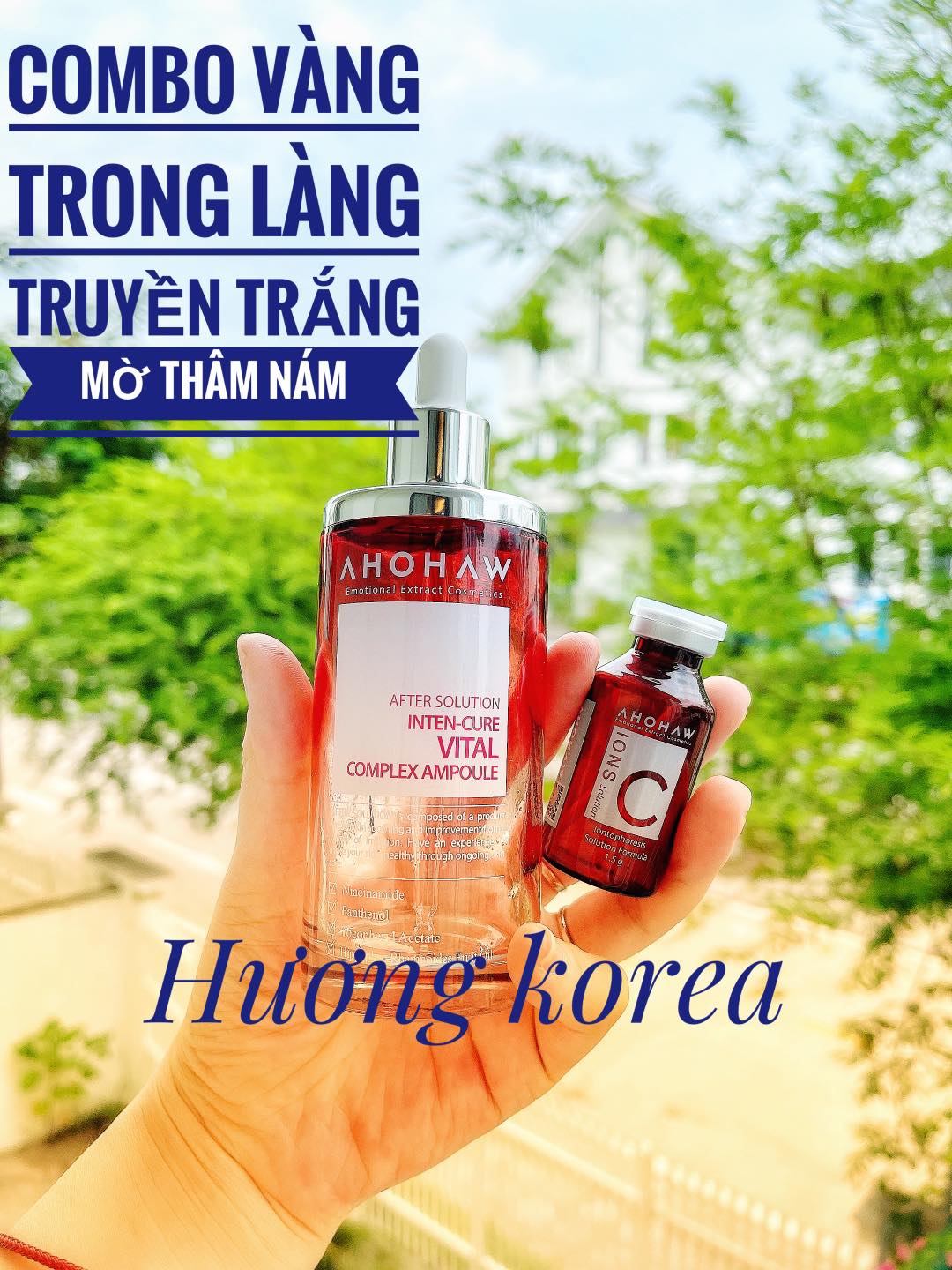 [Kèm Quà] Serum Tinh Chất Dưỡng Trắng Da AHOHWA Vital Complex Ampoule - Phục Hồi Da, Mờ Vết Thâm Mụn