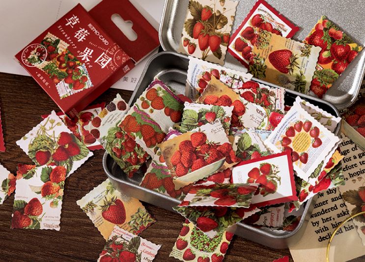 Bộ 46 Sticker Dâu Tây Siêu Đáng Yêu E129