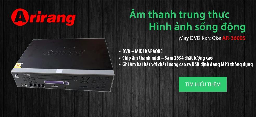 Đầu Karaoke Arirang AR-3600S (Đen) + tặng ( đĩa + list nhạc)