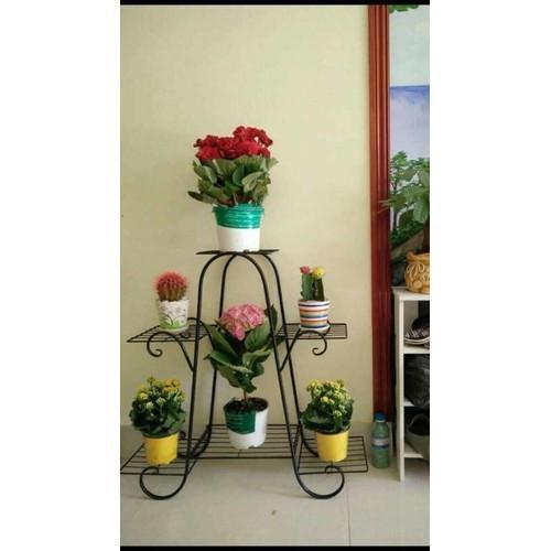 Kệ sắt để chậu hoa , cây cảnh – 4 tầng 6 chậu