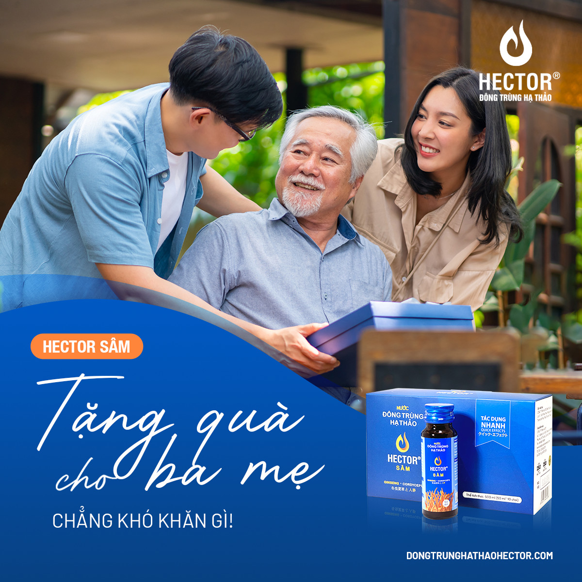 Combo 3 hộp Nước uống Đông Trùng Hạ Thảo Hector Sâm (50mlx30chai)