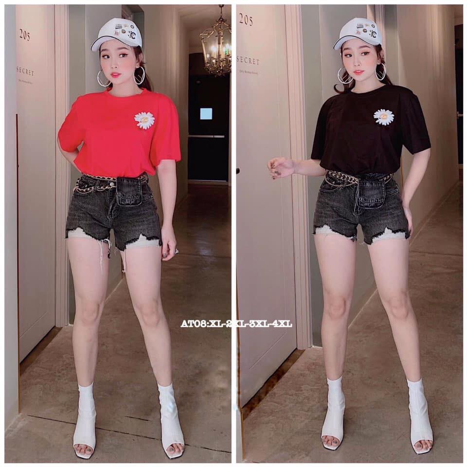 Áo thun nữ thiêu hoa siêu dễ thương