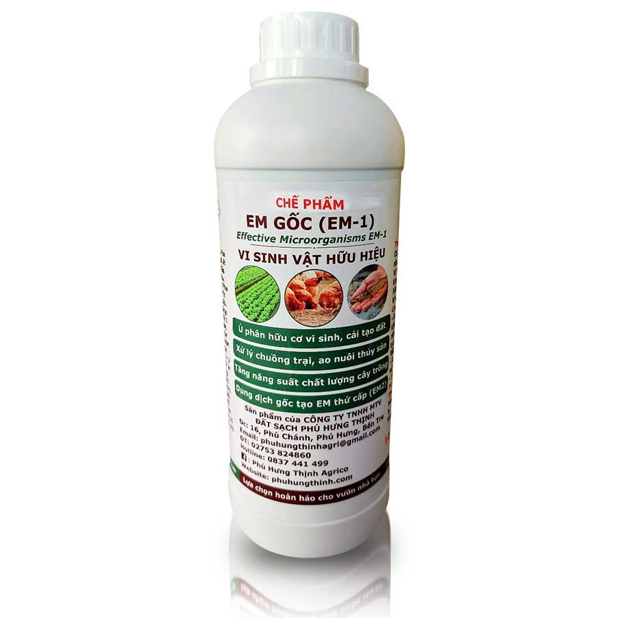 Chế phẩm EM gốc (1 Lít), EM-1 mật độ vi sinh cao