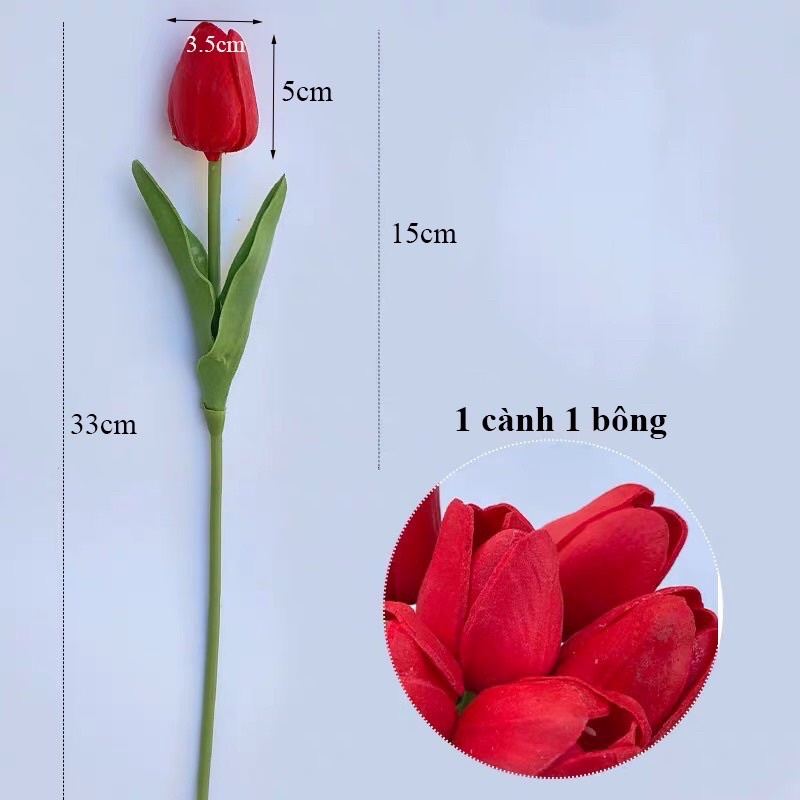 Hoa tulip giả decor trang trí homezdecor
