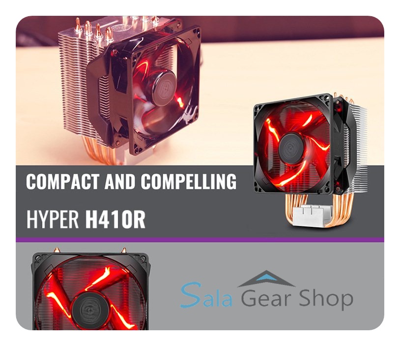 [HCM]Tản Nhiệt Khi CPU Cooler Master Hyper H410R Led đỏ Fan 9cm