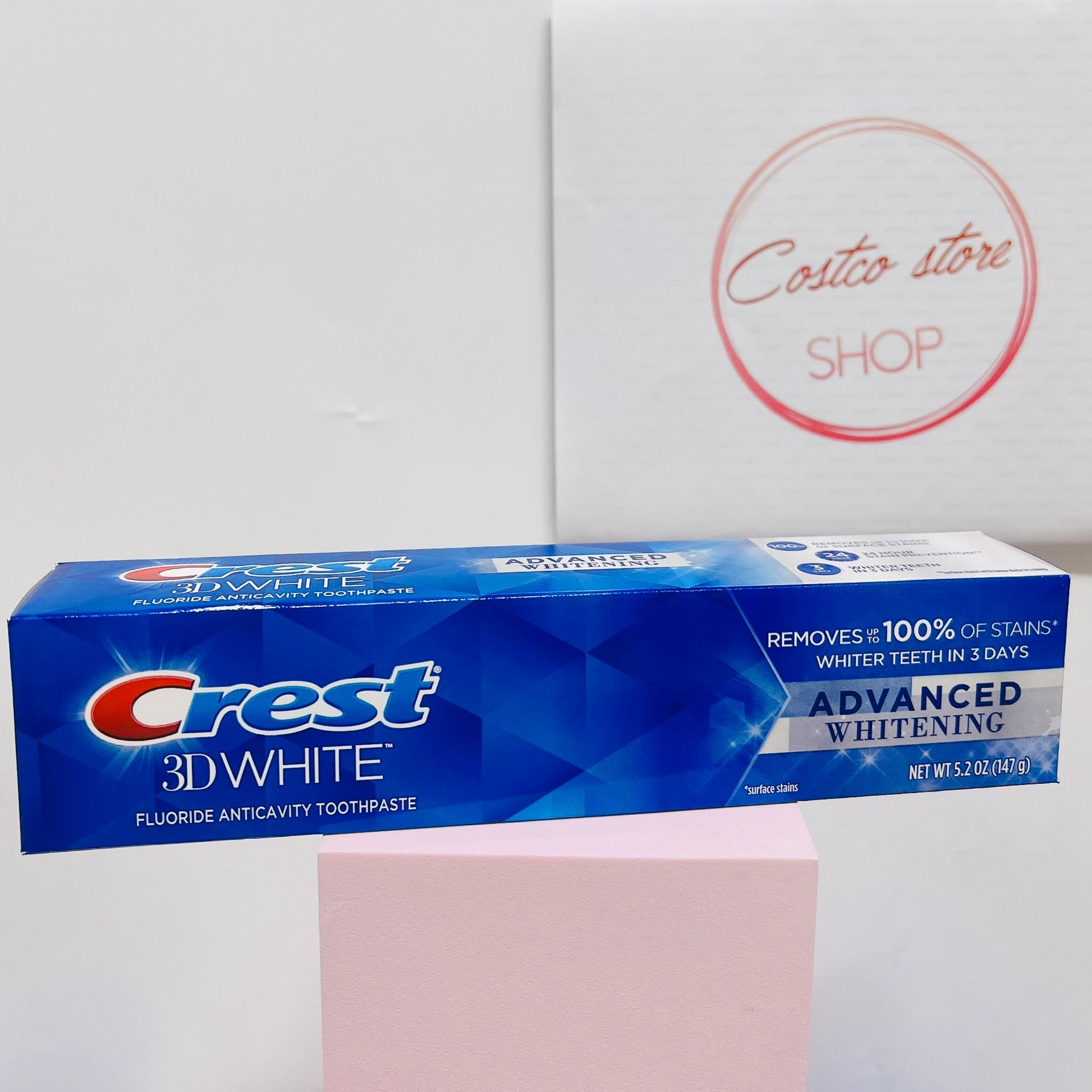 Kem đánh răng crest 3d white advanced 147g date 2026 ( 1 cây ) mẫu mới