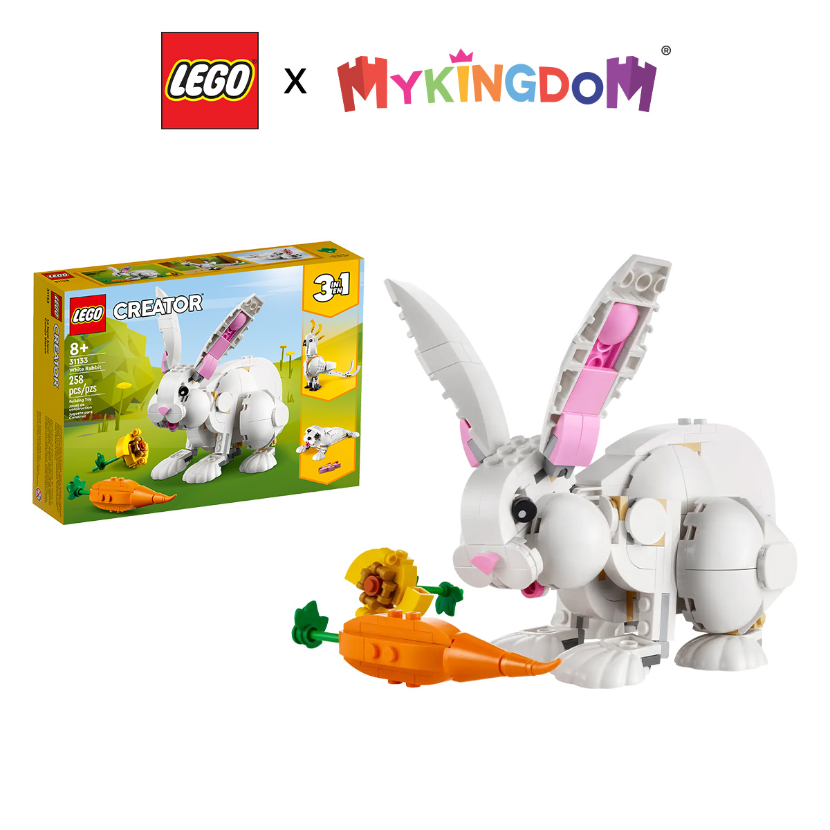 Đồ Chơi Lắp Ráp LEGO Creator Thỏ Trắng Dễ Thương 31133 (258 chi tiết)