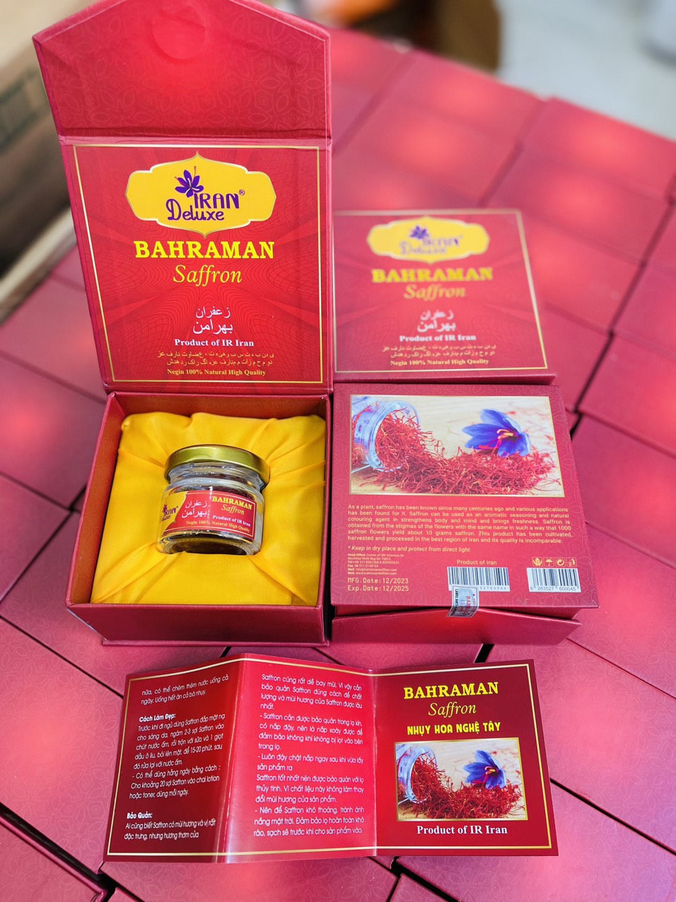 {HÀNG HOT} Nhụy Hoa Nghệ Tây Saffron Bahraman (Hộp 1g )
