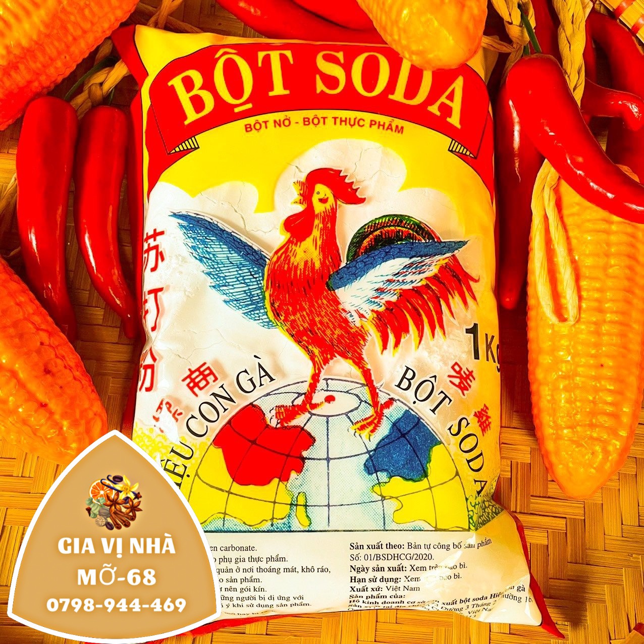 Bột soda hiệu con gà 1kg