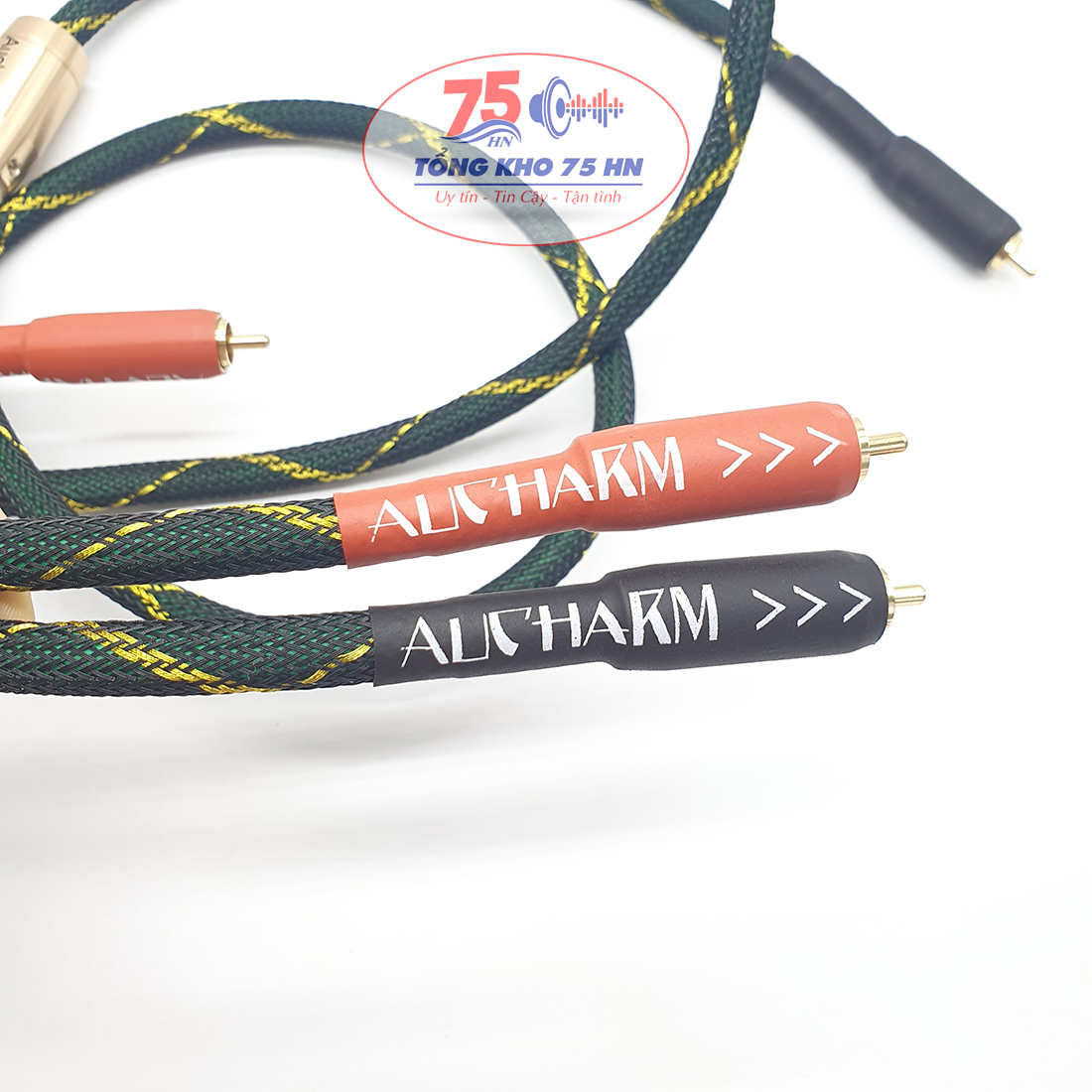Cặp dây tín hiệu âm thanh Aucharm RCA cao cấp dài 1m