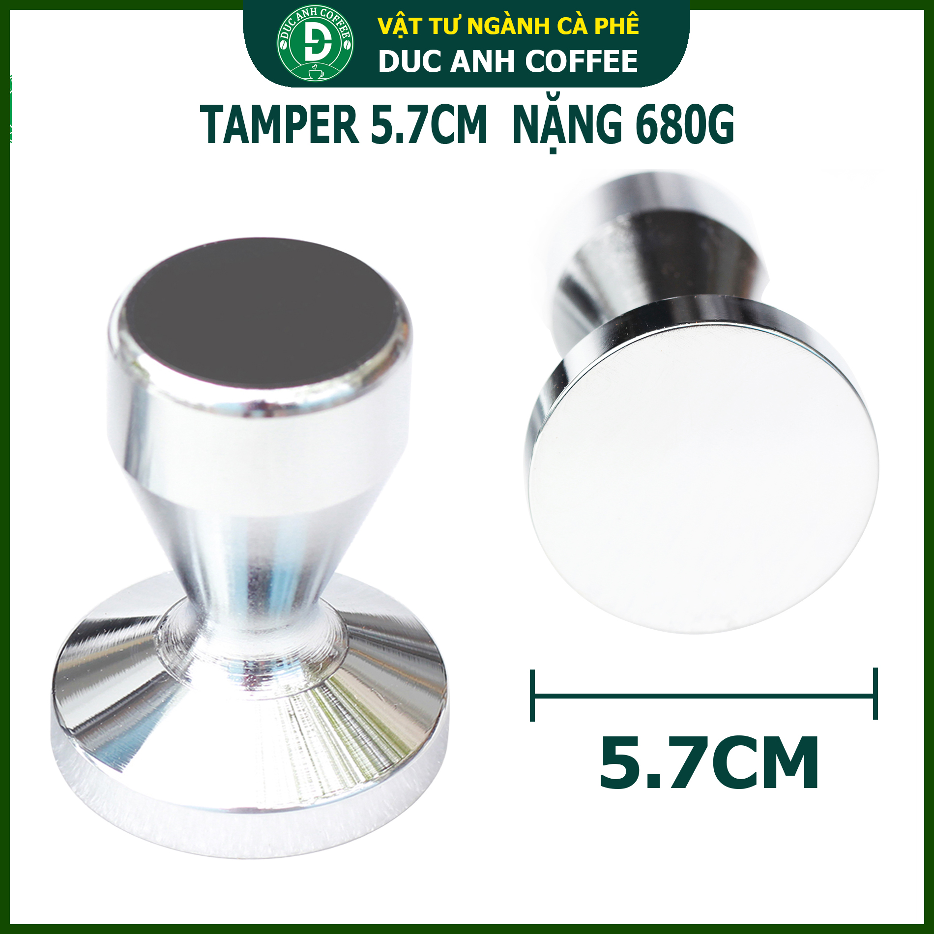 Cục nén cà phê TEMPER cho máy pha cafe - Thép Không Gỉ dùng cho máy pha cà phê espresso - có nhiều lựa chọn đường kính ( 49cm - 51cm -5.3cm và 5.7cm)