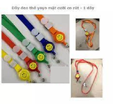 Dây đeo thẻ YOYO mặt cười dạng rút