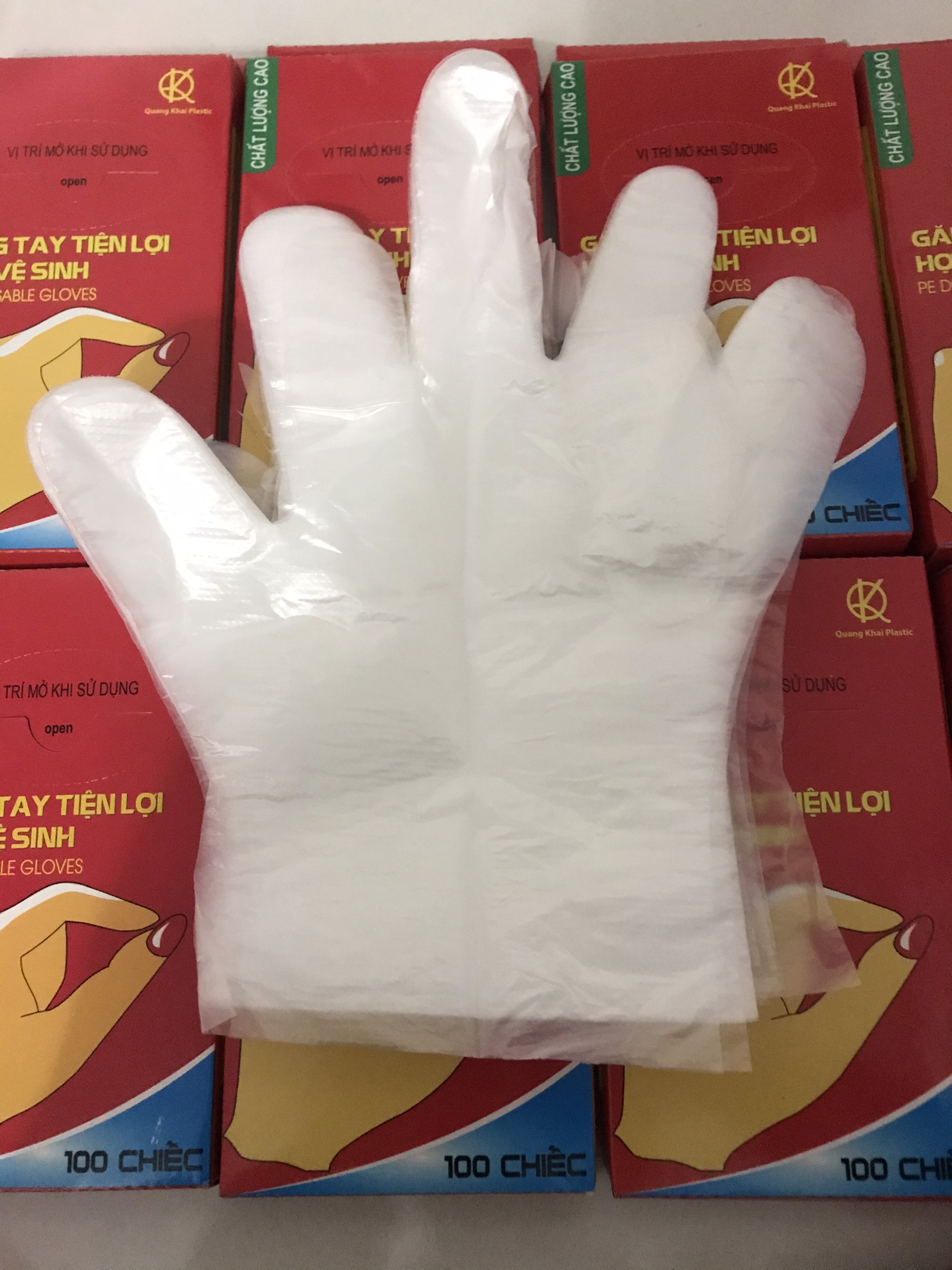 [5 HỘP] Combo 5 Hộp Găng tay nilong 100 chiếc (hàng đủ)