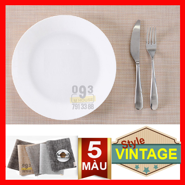 Khăn Lót Chén Dĩa Vintage Kiểu Nhật Khăn Lót Bàn Ăn Khăn Ăn