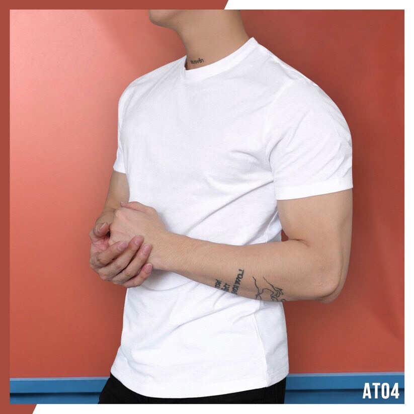 Áo thun nam cổ tròn 100% cotton, chất liệu cực kỳ co dãn, thấm hút mồ hôi, có size cho người từ 40-85kg