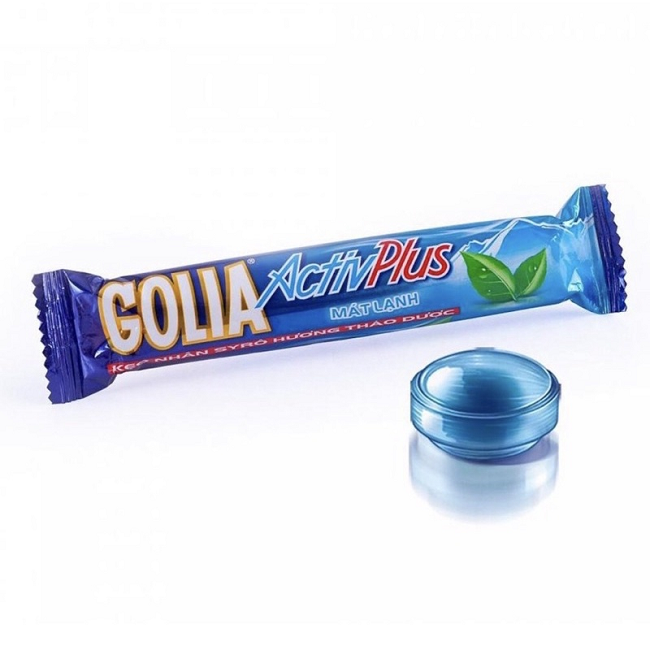 (bịch 16 thỏi) Kẹo ngậm Golia Active Plus nhân Siro thảo dược