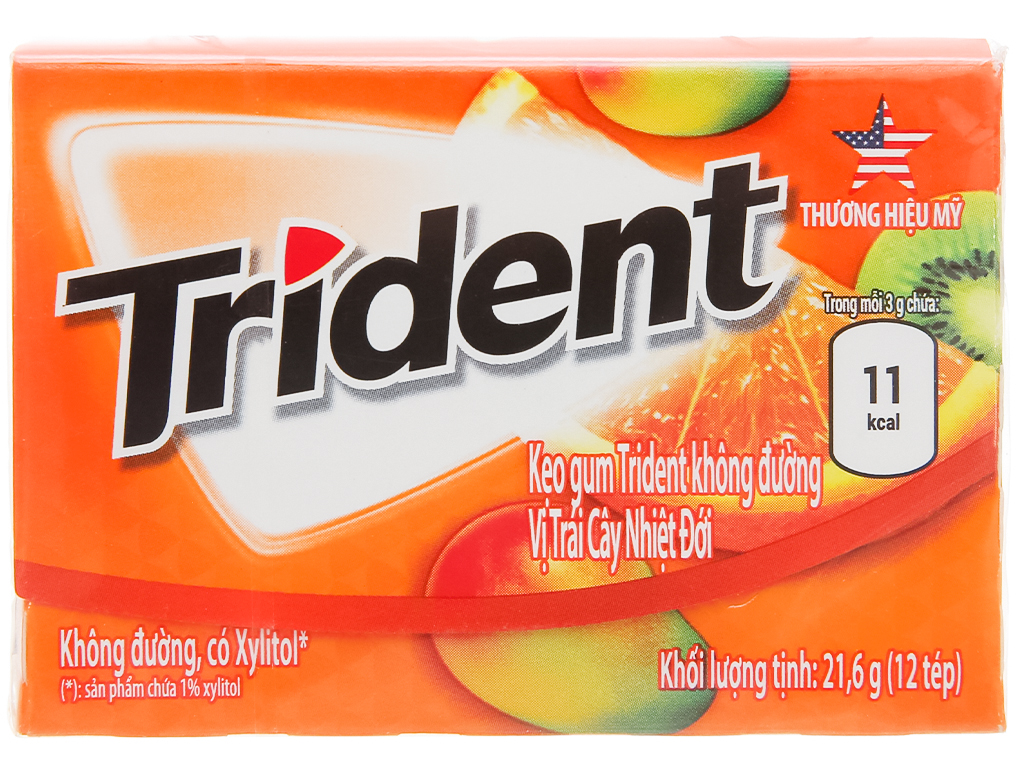 [HCM](4 vị) Kẹo gum Trident (14 viên - Sugarfree) - USA