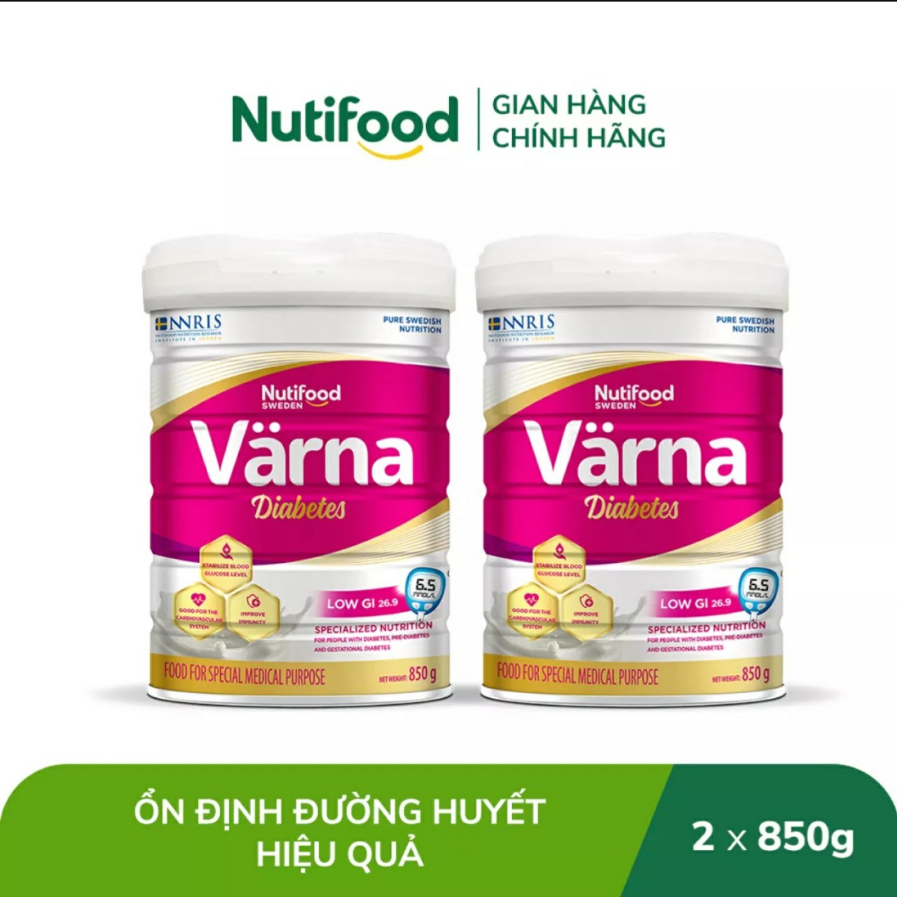 Sữa Bột Nutifood Varna Diabetes 850G