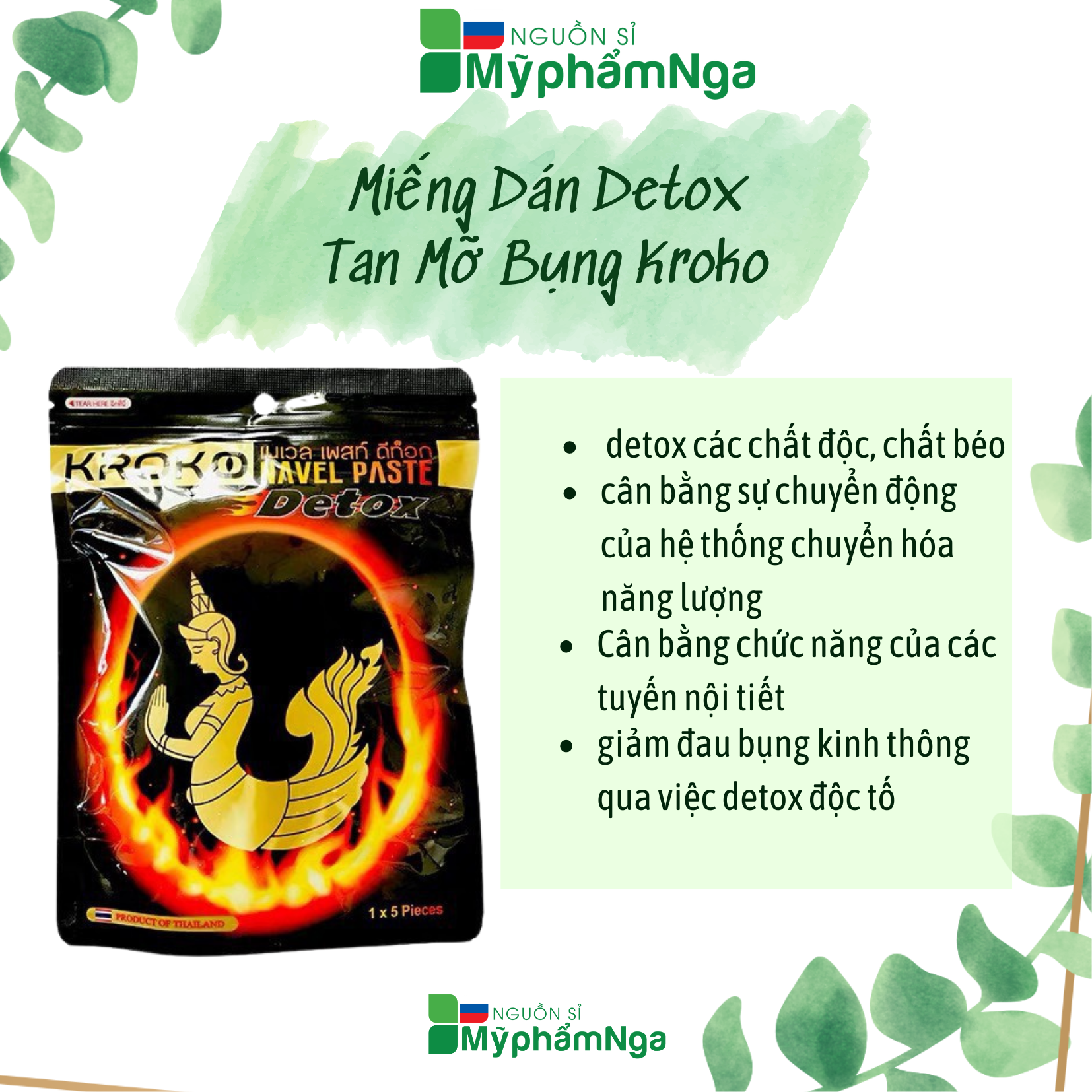 Miếng Dán Tan Mỡ Thái Lan giảm mỡ thon gọn cơ thể