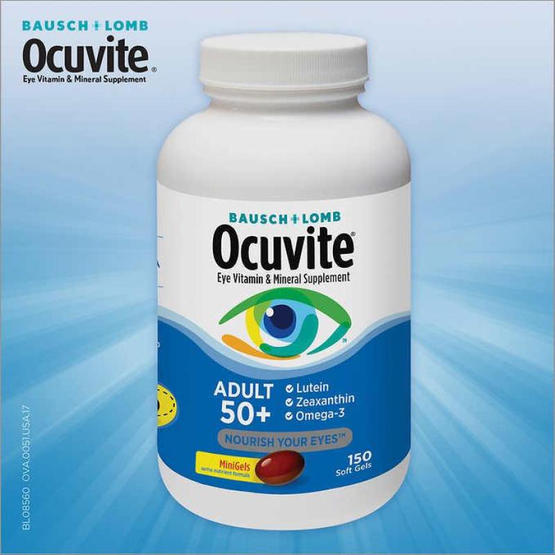 Viên bổ mắt USA dành cho người lớn 50 tuổi trở lên, Ocuvite Adult 50+. 150 viên mềm. tốt nhất
