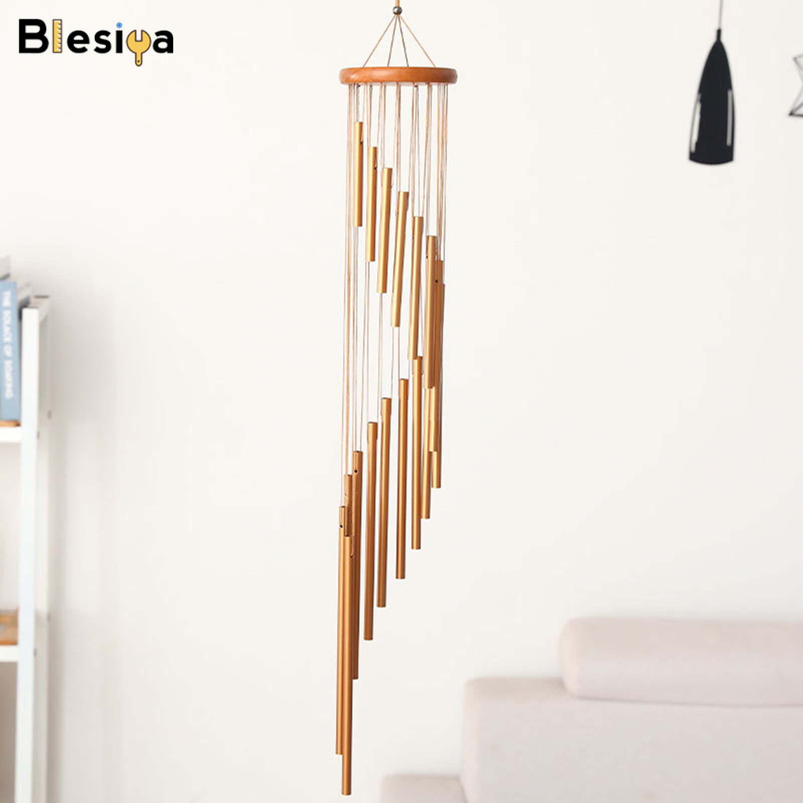 Blesiya Outdoor Wind Chimes 18 Aluminum Tubes Garden Backyard Wall Hanging Ornaments