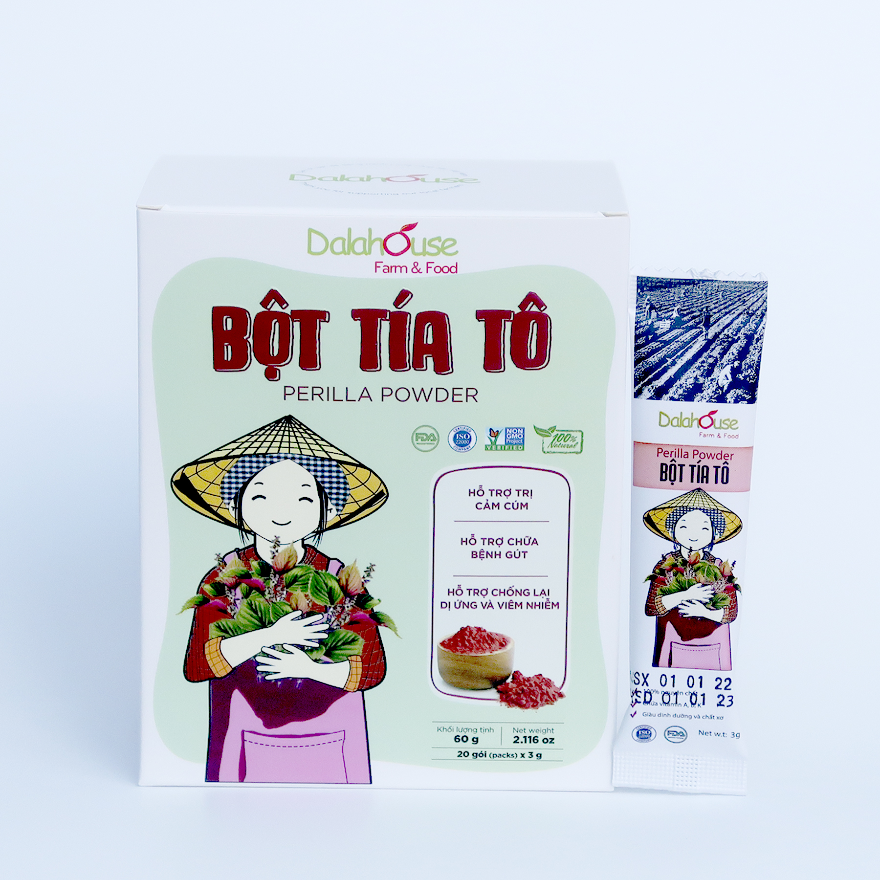 Bột tía tô hữu cơ sấy lạnh dalahouse