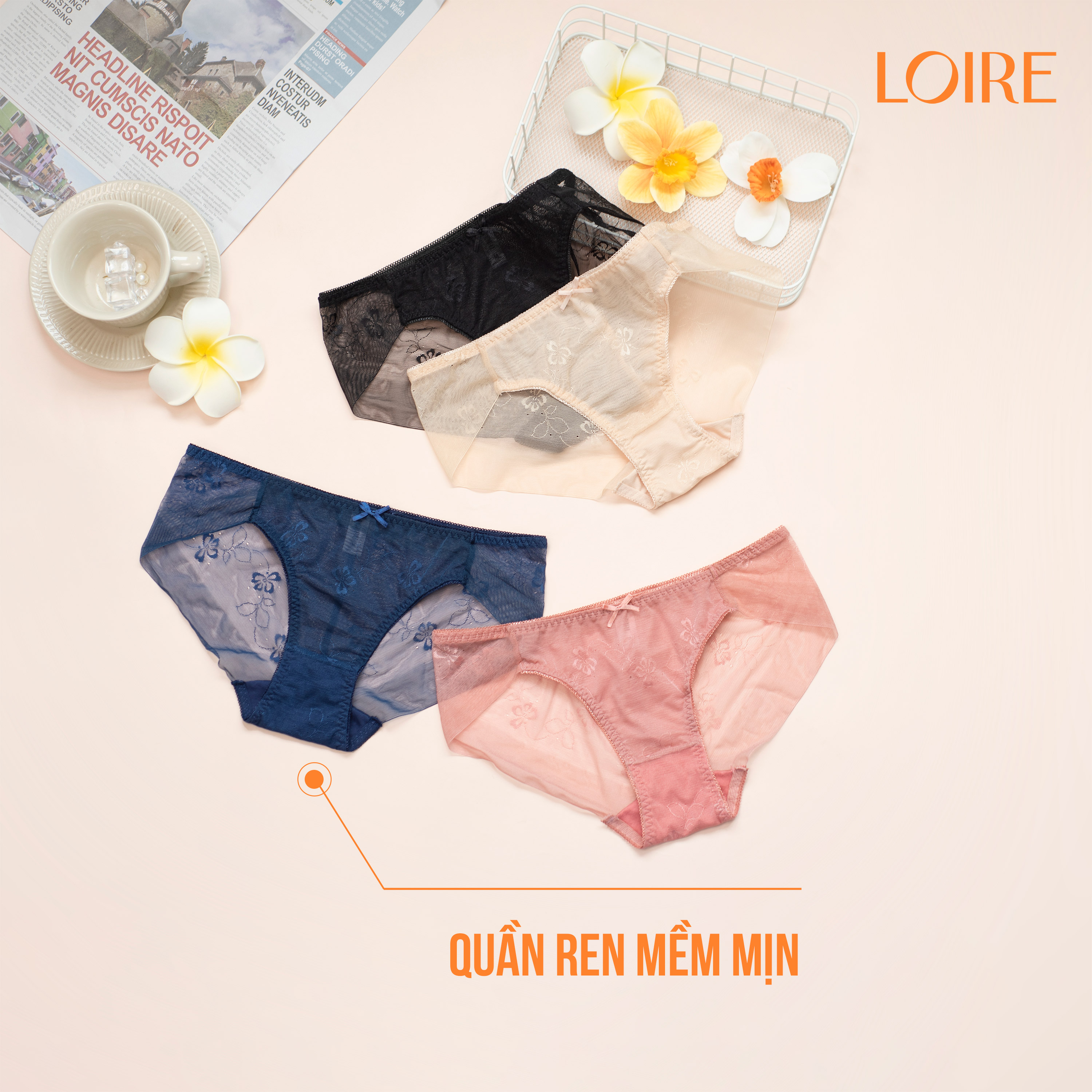 Quần Lót Ren Mềm Mịn Loirechic QLBK71