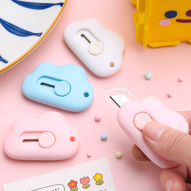 Dao rọc giấy đám mây/ dao dọc giấy/ dao cắt giấy mini hình đám mây xinh xắn có lỗ treo
