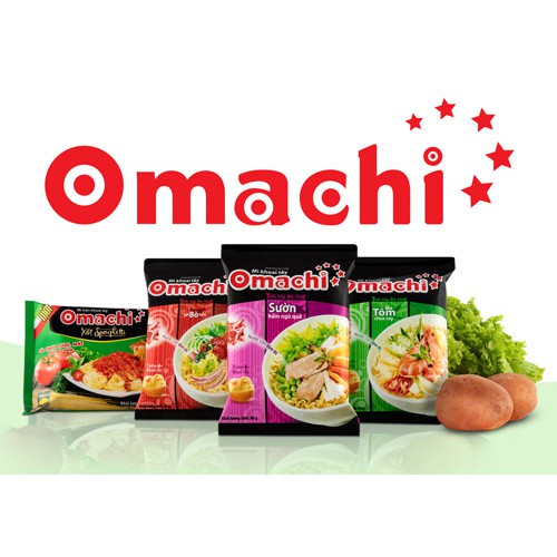 ( 10 gói ) Mì Omachi sườn + bò hầm 80G
