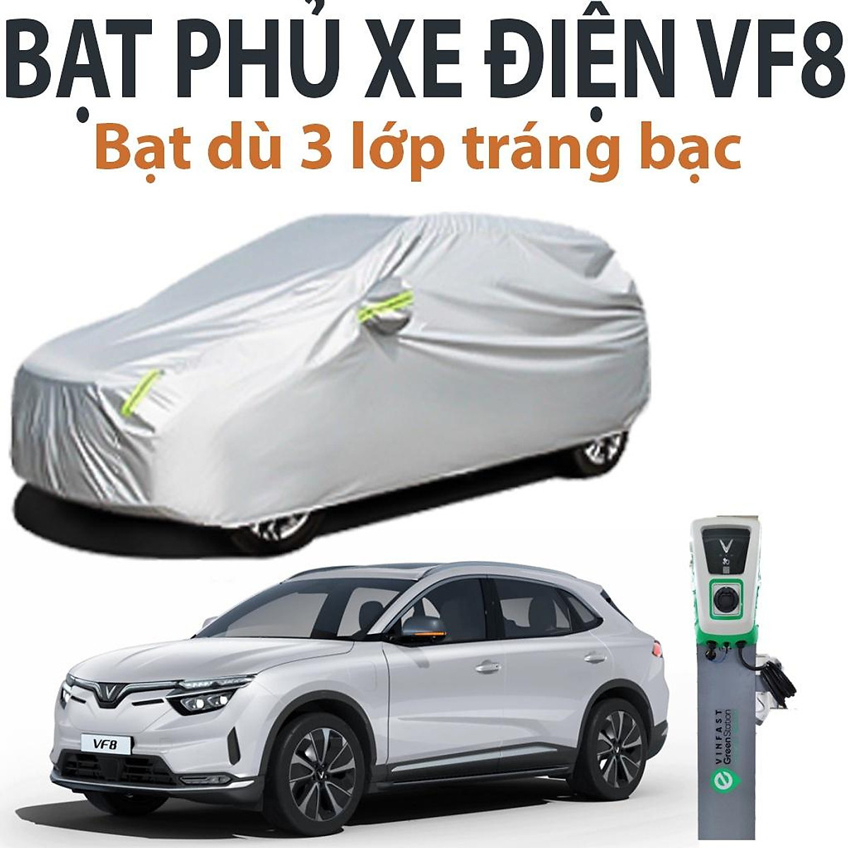 ( Vinfast vf8)Bạt phủ ô tô ,bạt che nắng ô tô điện vinfast vf8, bạt phủ ô tô 4, 5 chỗ ,bạt phủ ô tô 7 chỗ