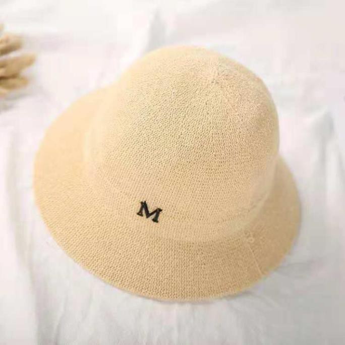 Mũ cói vành nhỏ chữ M phong cách Hàn Quốc