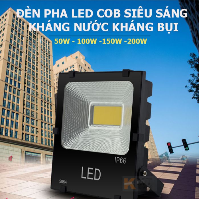 ĐÈN PHA LED COB 100W CAO CẤP IP66 BẢO HÀNH 12 THÁNG  ( Ánh sáng trắng)