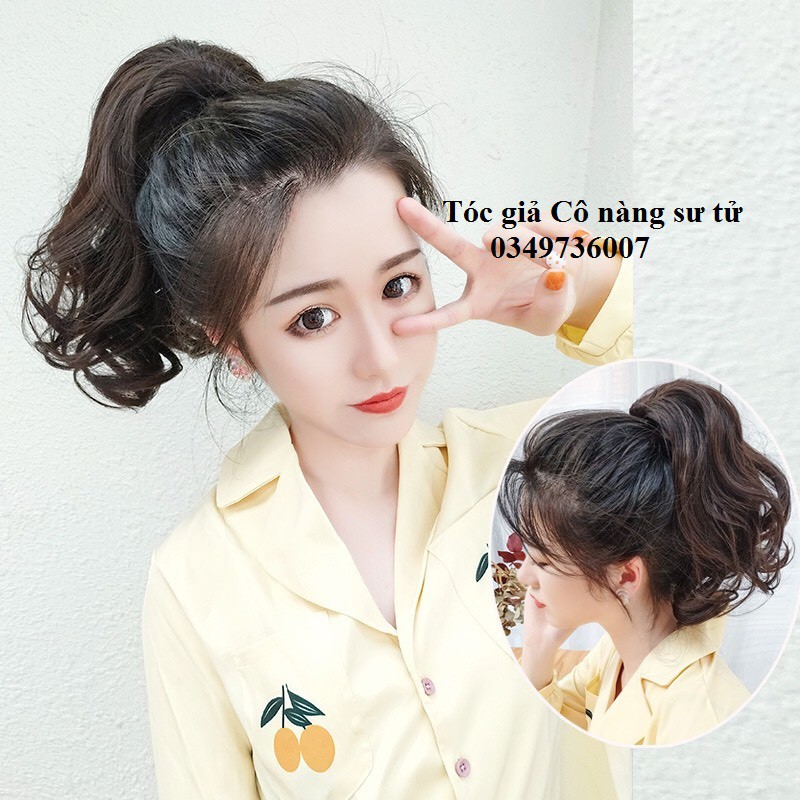 Tóc giả ngoặm xoăn sóng ngắn 25cm loại đẹp