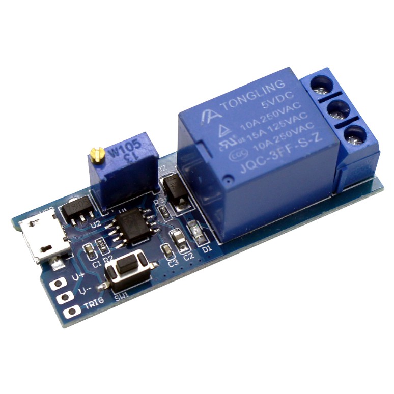 Module Mạch Kích Tạo Trễ Đóng Ngắt Relay 0 ~ 24 Giây