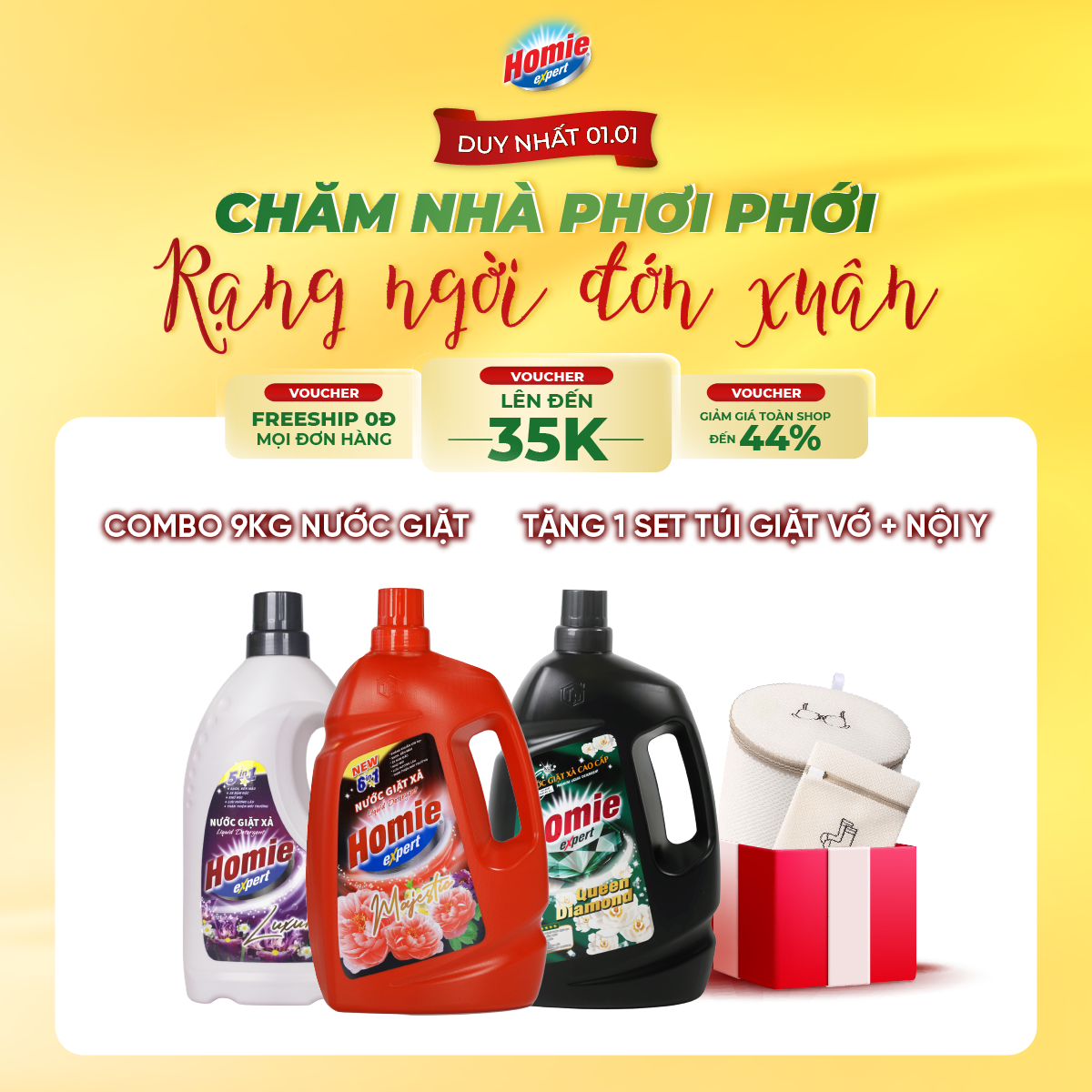 2 nước giặt xả 3,5kg + 1 nước giặt xả 2kg