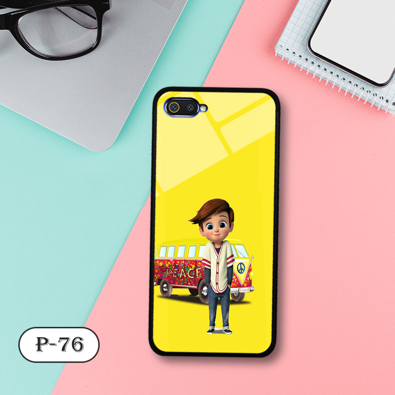 Ốp kính 3D cute REALME C2