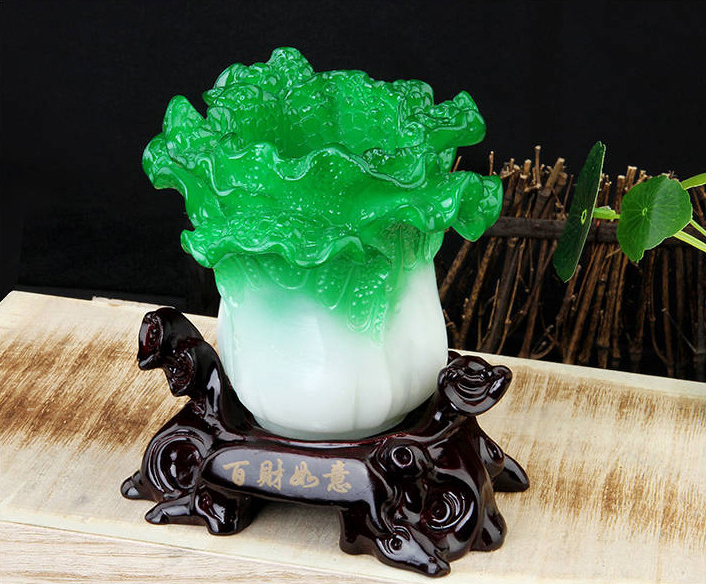 Cabbage feng shui marble bating Fortune Fortune Để table, car-[cabbage wealth fortune, cabbage cẩm thạch, cabbage, bap cai orange Thach, Tuong bap cai, bap ruler Tai Loc]