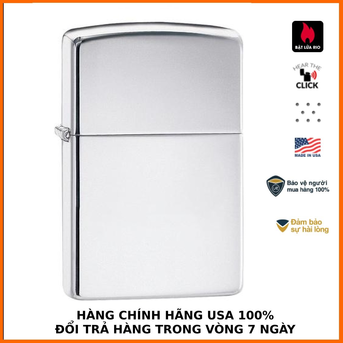 Zippo Lighter 250 – Zippo High Polished Chrome