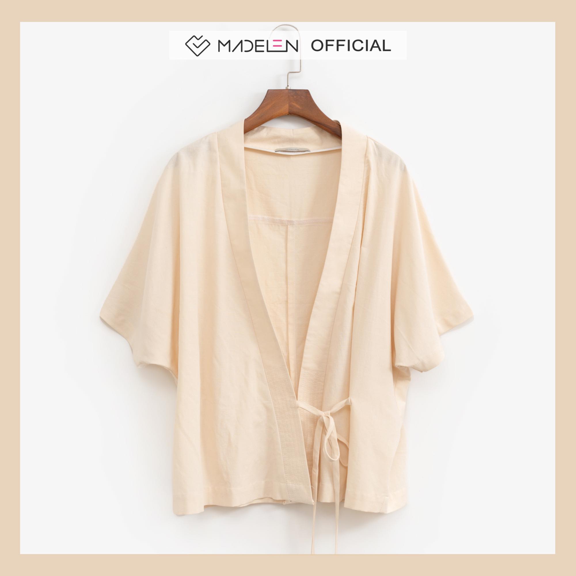 Áo Kimono Trơn - Be Madelen