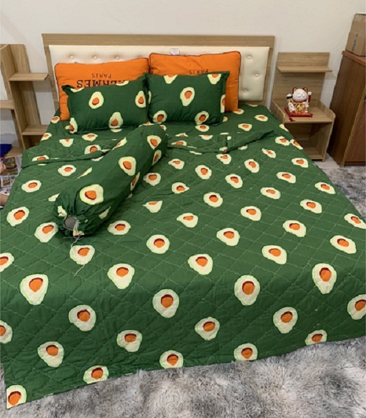 Set 5 Món Chăn Hè - Ga Gối Cotton REMATO