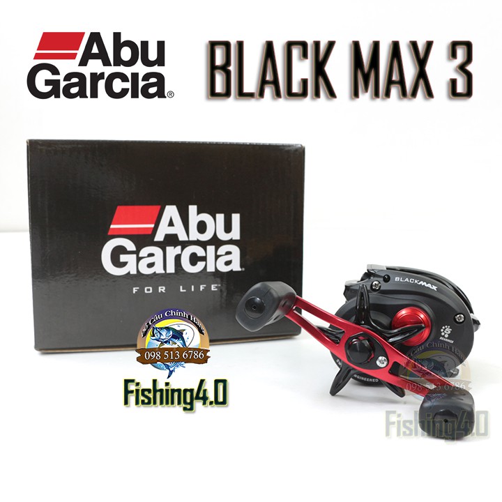 MÁY NGANG ABU GARCIA BLACK MAX 3 TAY TRÁI TAY PHẢI  - Cam kết bảo hành đổi trả trong 2 tuần đầu