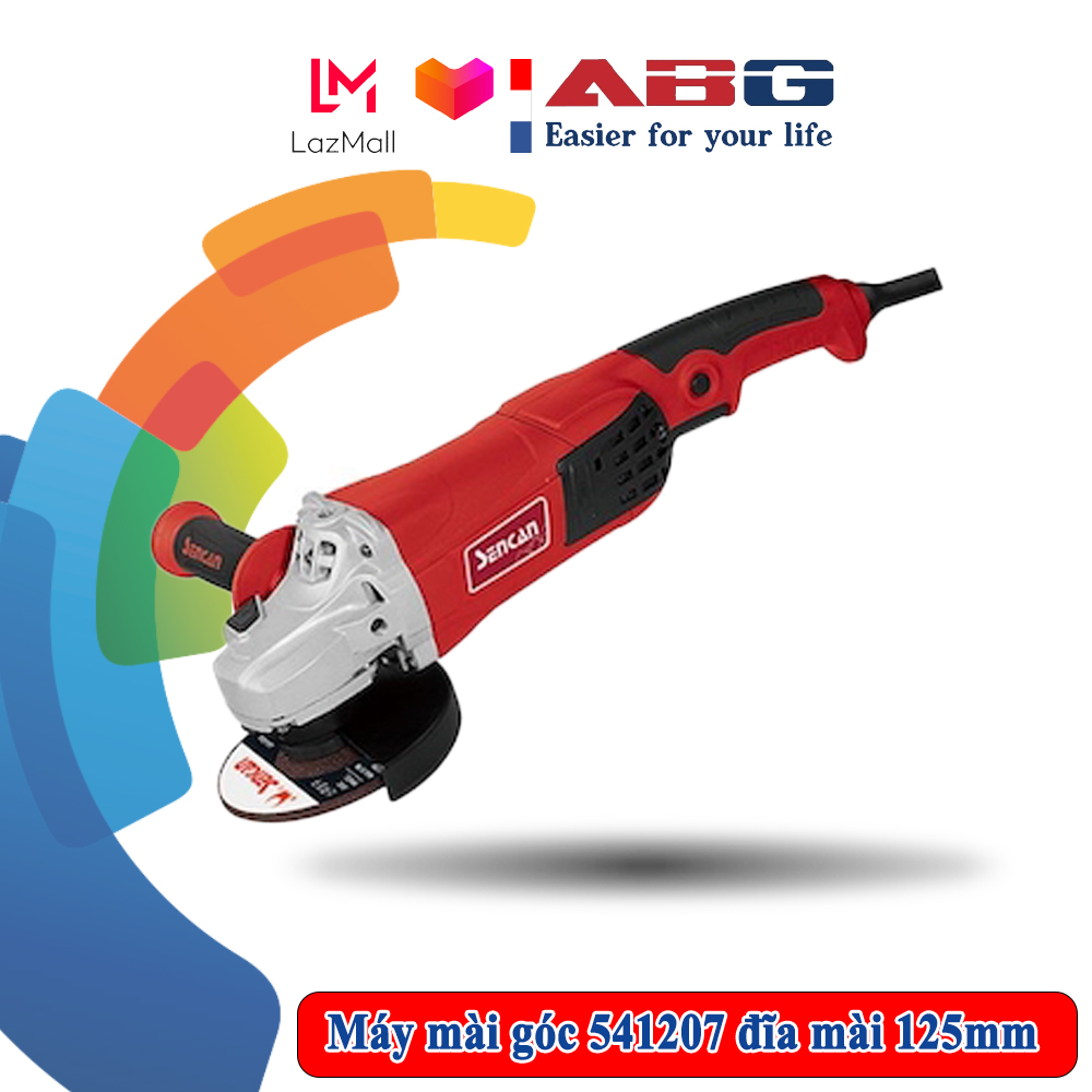Máy mài góc sencan 541207 máy mài cầm tay công tắc đuôi công suất 1500w đĩa mài 125mm thiết kế kiểu dáng nhỏ gọn với thân máy thuôn dài dễ cầm nắm chắc tay để chống trơn trượt – hàng chính hãng