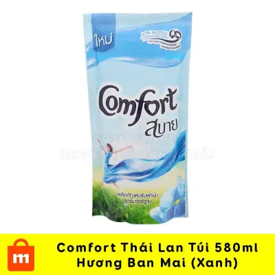 [HCM]【MẪU MỚI】Nước Xả Vải Comfort Thái Lan Túi 580ml Hương Ban Mai (Màu Xanh)