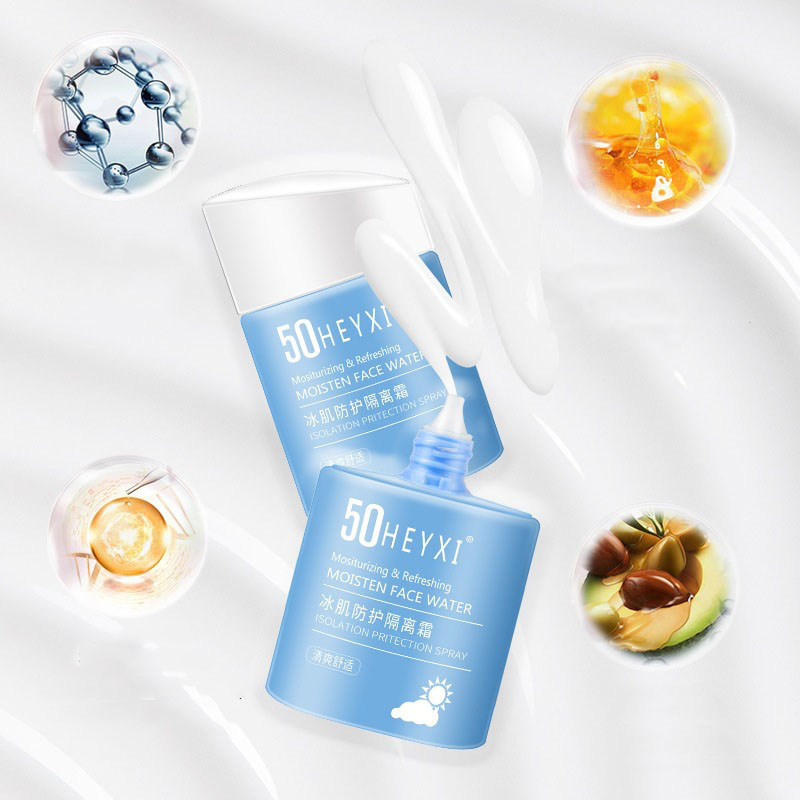 Xịt chống nắng Heyxi Xịt chống nắng chai xanh dài làm trắng da dưỡng ẩm không gây nhờn phun sương giúp nâng tông và dưỡng trắng da tự nhiên 180ml - BUMSTORE